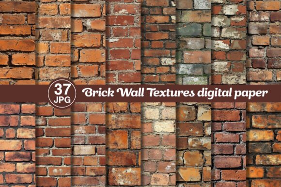 Download Brick Wall Textures Digital Paper - Textures Collection